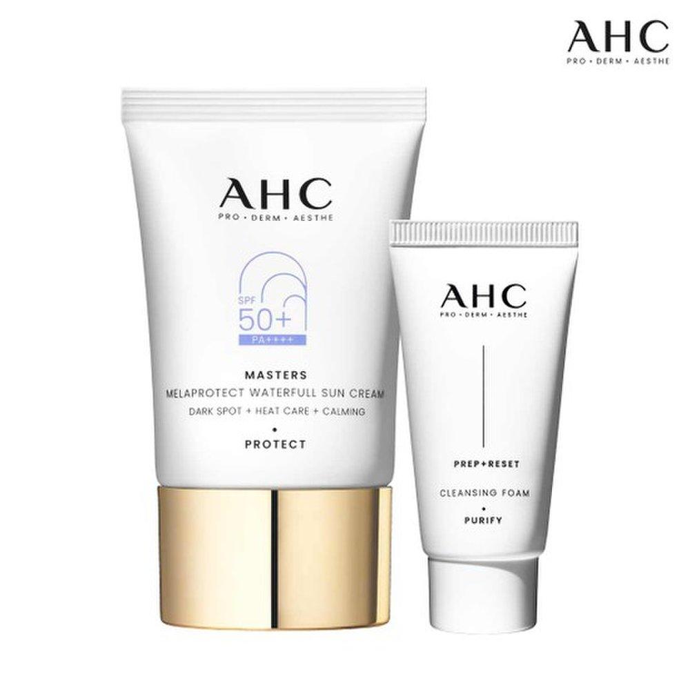 AHC Masters Mela Protect Waterful Sun Cream 40ml + (GIFT) Cleansing Foam 30ml