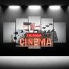 5Pcs Movie Theater Cinema Old Film Reel House Canvas Art Poster 5 Panel Room Decor Pictures Paintings Wall No Framed