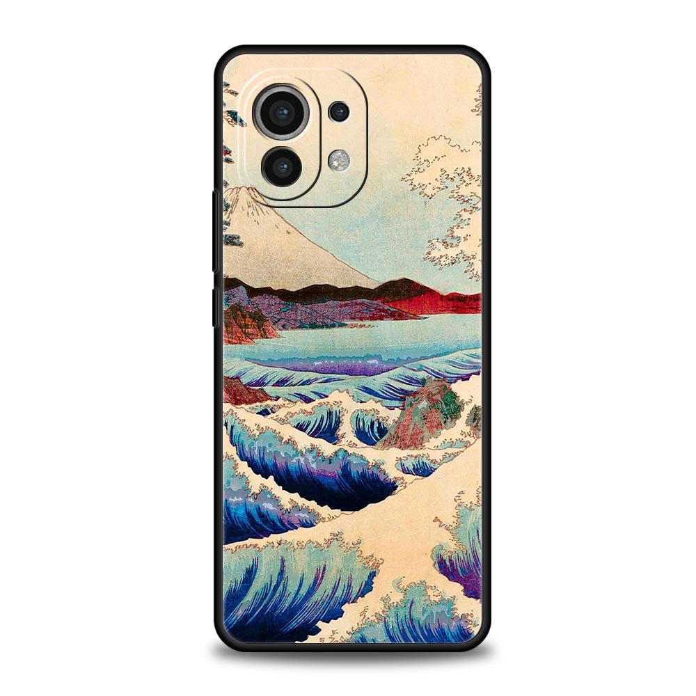 Золотой чехол Great Wave Kanagawa Surf для Xiaomi Poco X4 X3 NFC F3 F4 M3 M4 Mi Note 12T 10 12 11 Ultra 11T Pro 10T Lite 9T Cover