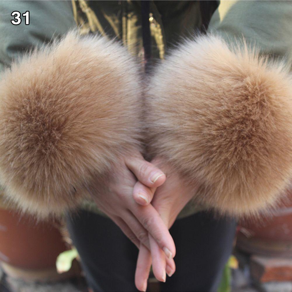 Аксессуары для одежды Теплый напульсник Эластичный ветрозащитный нарукавник на запястье Искусственный мех Дамский плюшевый манжет