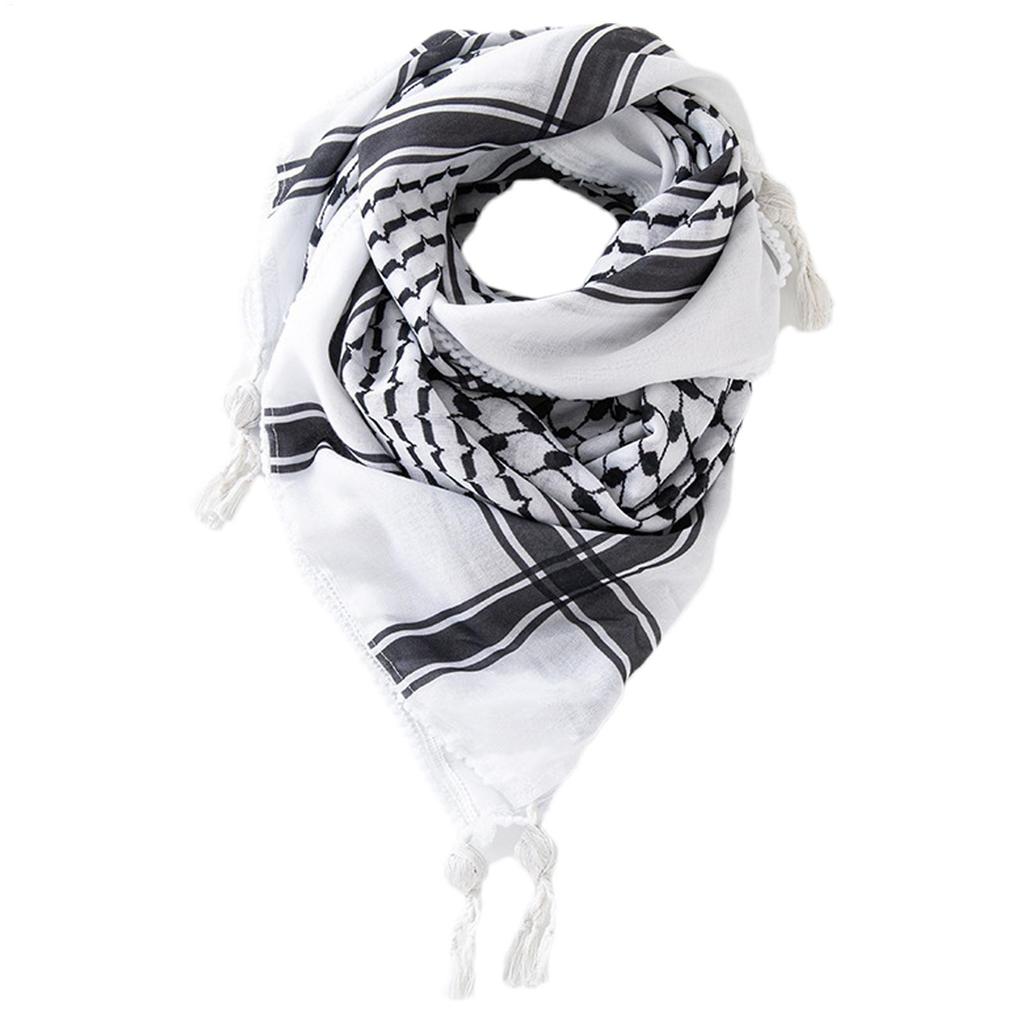 54X54 Дюйма Арабский Шарф Аутентичная Хирбави Кефия Мягкая Палестинская Шаль Арабская Кефия Бандана На Голову Шею Мужчины Женщины