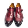 Fashion New Style Casual Shoes For Men Top Layer Cowhide Leather Red Dress Shoes For Wedding Business Loafers Fashion Shoe Rubber Bottom