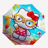 1 шт. Автоматический открывающийся/закрывающийся зонт Hello Kitty для пляжного отдыха, прочный каркас на 8 спицах, легкий портативный зонт, для поездок на работу, в командировку - идеальный подарок для Fr