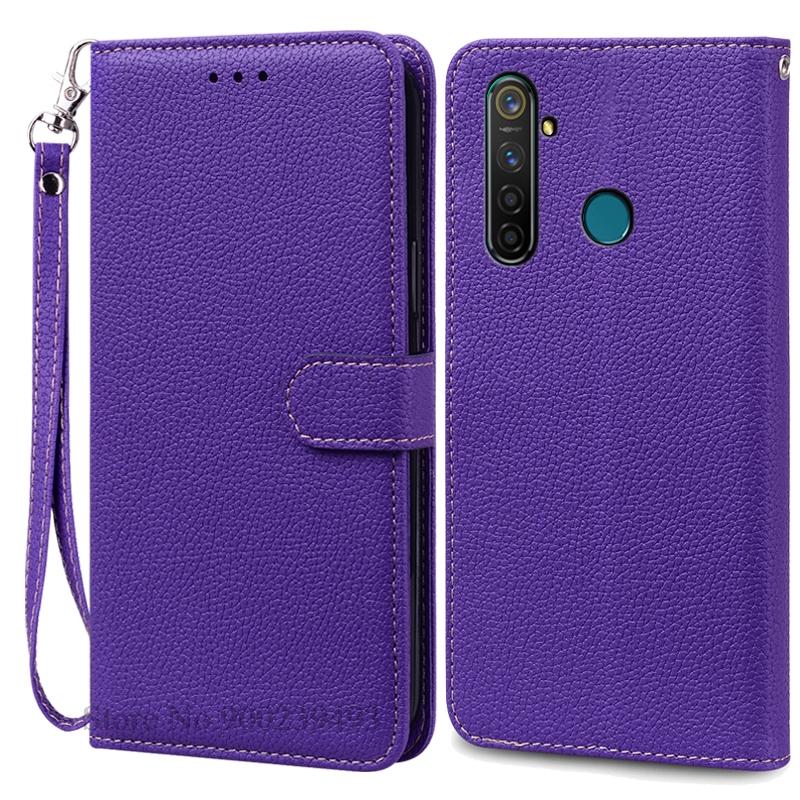 Для Realme 5 Чехол-кошелек из кожи Чехол для Realme 5 Pro Чехол Мягкий силиконовый флип-чехол Для Realme 5i Чехол Coque Fundas Shell