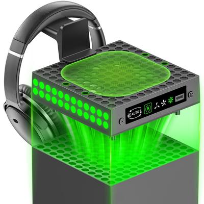 Охлаждение Xbox Series X Низкая Интеллектуальная Температура 3 Скорости Легкий Отвод Тепла Съемная Гарнитура RGB LED Атмосфера Консоль Xbox Series X Совместима с Xbox