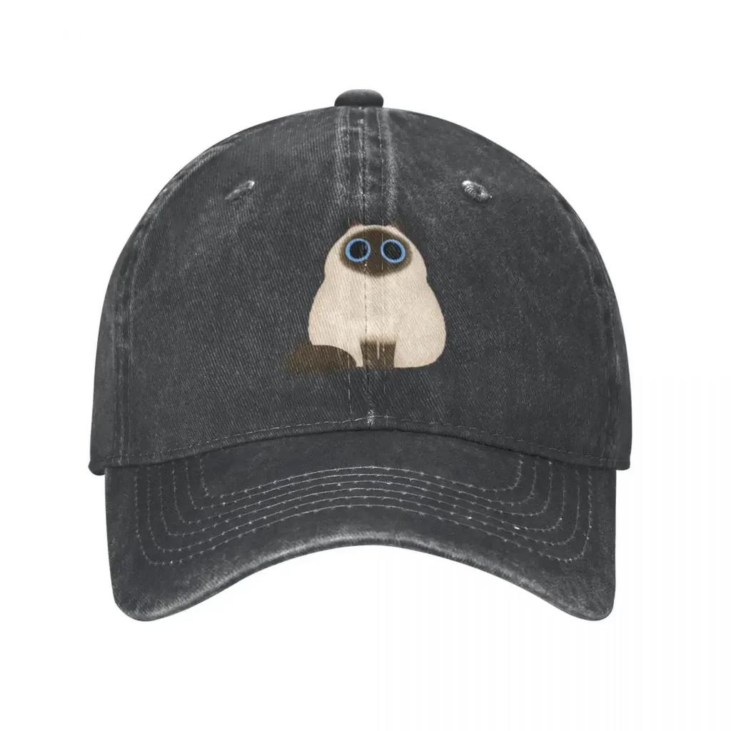 Бейсболки для гималайской кошки, модные джинсовые шляпы с эффектом стирки, регулируемая кепка для улицы, спортивная бейсболка, ковбойская шляпа