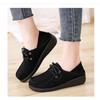New Leather Korean Version Versatile Lace Up Sponge Cake Autumn Thick Sole Height Increasing Lightweight Sloping Heel Casual Women's Single Shoes
