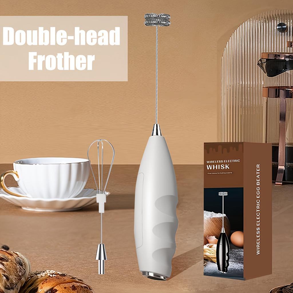 Многофункциональный беспроводной электрический ручной миксер с турбо-функцией 304 и эргономичной ручкой - Портативный электрический венчик, вспениватель молока