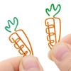 5pcs Reading Assistant Carrot Paper Clip Binder Clip Carrot Metal Bookmark Creative   School Supply