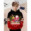 Christmas Cute Santa Printed Hoodie Sportswear Fashion Party Long Sleeve Hoodie Girl Comfortable Hoodie Children's Clothing