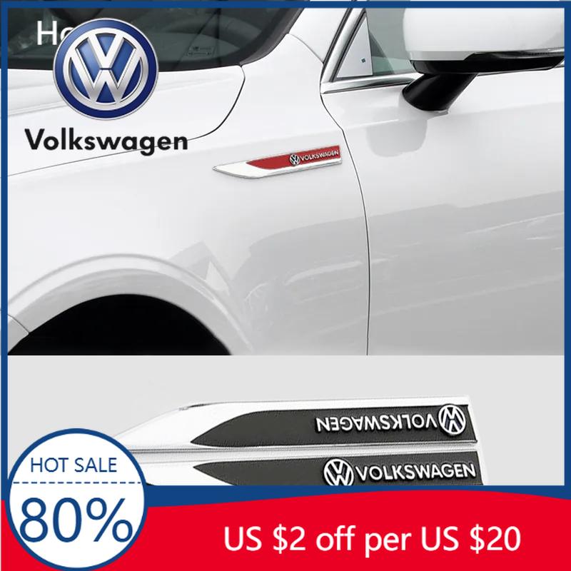 Для VW Volkswagen Jetta MK5 Golf 2 шт. 3D Металлический Значок-Наклейка на Крыло Автомобиля Для Volkswagen GOLF 5 Tiguan Golf 6 Gol