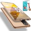 Protective Case - PROSHOP - Flexible - Gold - Matte Silicone - 2 Tempered Glasses