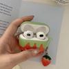 Милый милый белый горошек красный клубничный глянцевый ударопрочный защитный чехол для AirPods 1 2 3 4 Pro с подвеской-шармом