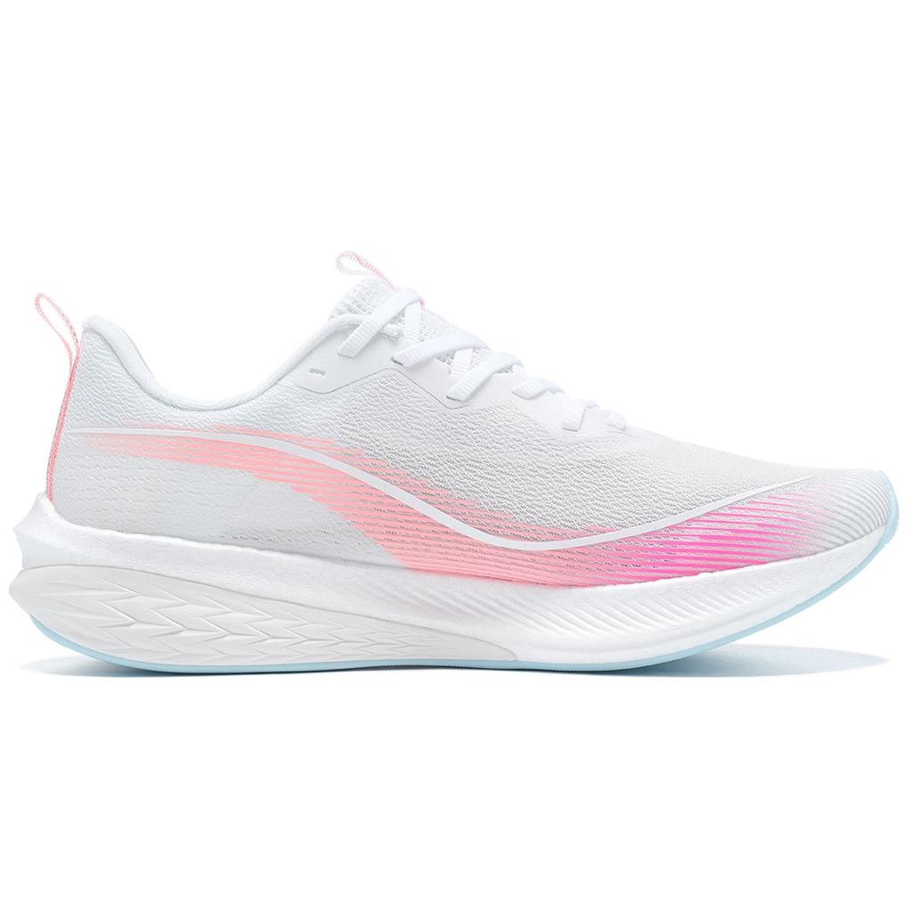 Кроссовки Li Ning Red Rabbit 6 Pro из прочной дышащей ткани с низким верхом для бега, женские кроссовки белого и розового цвета ARMT014-6