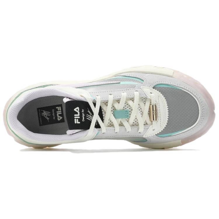 Fila Gara 2 Comfortable Versatile Durable Low-Top Casual Running Shoes Women Sneaker White Fog-Gray Pink F12W433201FSN