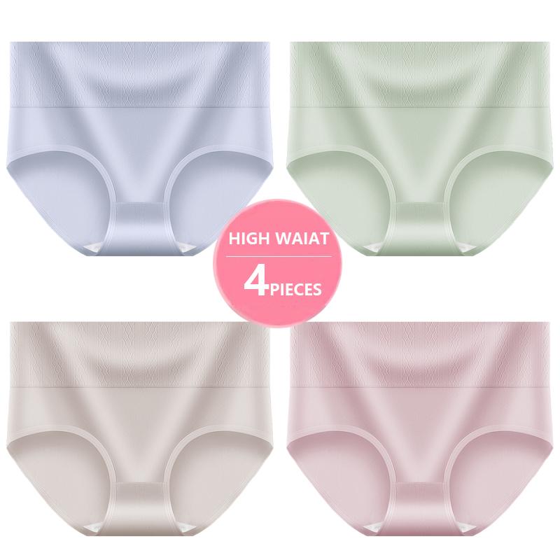 Плюс размер M-5XL Трусики с высокой талией Женское дышащее хлопковое нижнее белье Трусы с принтом Женское нижнее белье
