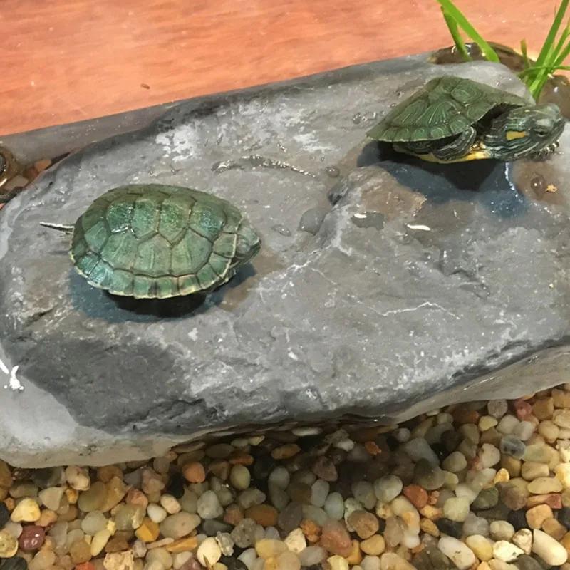 Креативный террариум для рептилий, аксессуары для черепах, платформа для баскинга, пещера для отдыха, смола, игрушка для лазания, украшение для аквариума, декор, ползающие питомцы