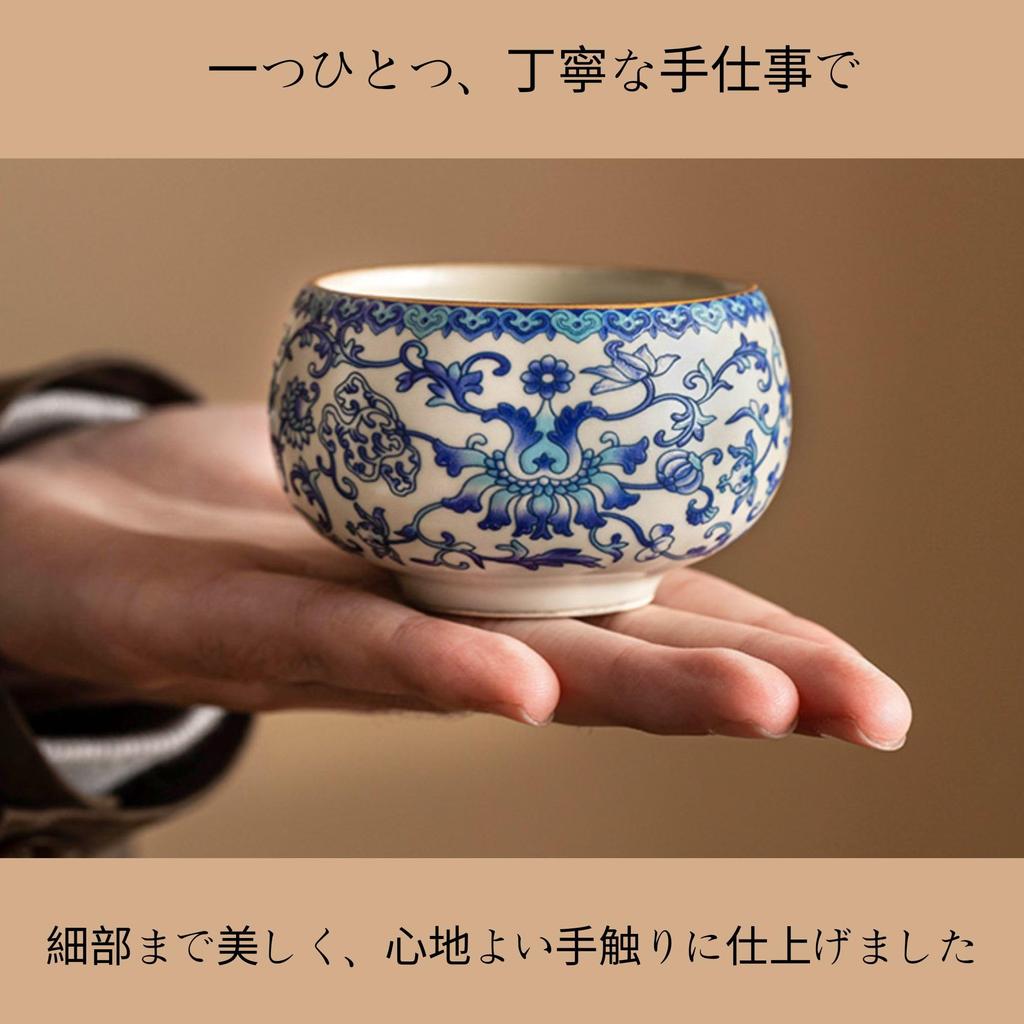 Ceramic incense holder, incense burner, for mini Buddhist altars, retro Chinese design, Ru kiln-style blue and white floral pattern