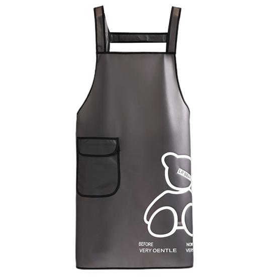 Useful Pocket Design Anti Stain Comfortable Back Lace-up Cooking Apron for Home Kitchen