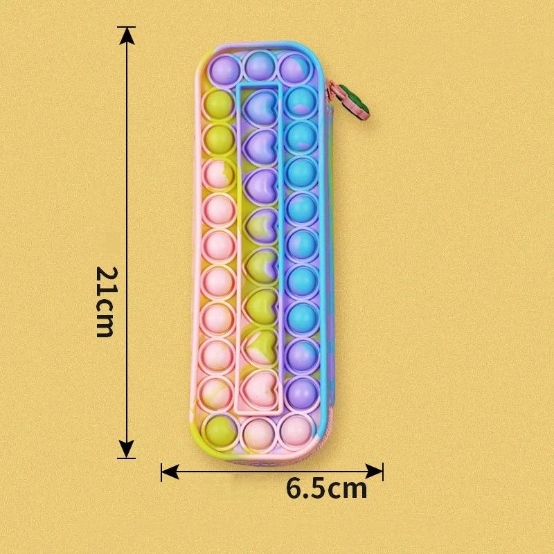 Новый Pops It Push Bubble Fidget Toys Пенал Детская игрушка для снятия стресса Антистресс Popsits Мягкие детские игрушки Поппер