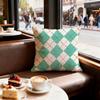 Argyle Texture Cushion Cover Set of  Decorative Short Plush Pillow Covers for Sofa Soft  Cushion Case x cm