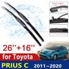 Щетка стеклоочистителя автомобиля для Toyota Prius C 2011 ~ NHP10, щетки для лобового стекла, дворники, автомобильные товары 2012 2013 2014 2015 2016 2017