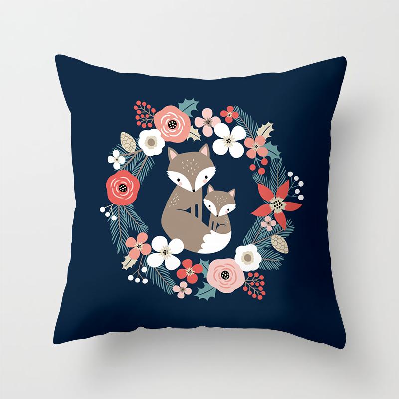 Домашний декор, мультяшная лиса, животное, подушка, наволочка, подушка, украшение для дивана, наволочка