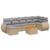 VidaXL Salon de Jardin avec Coussins 8 pcs, Canapés de Terrasse, Ensemble de Meubles de Patio, Mobilier d'Extérieur, Beige 3225114
