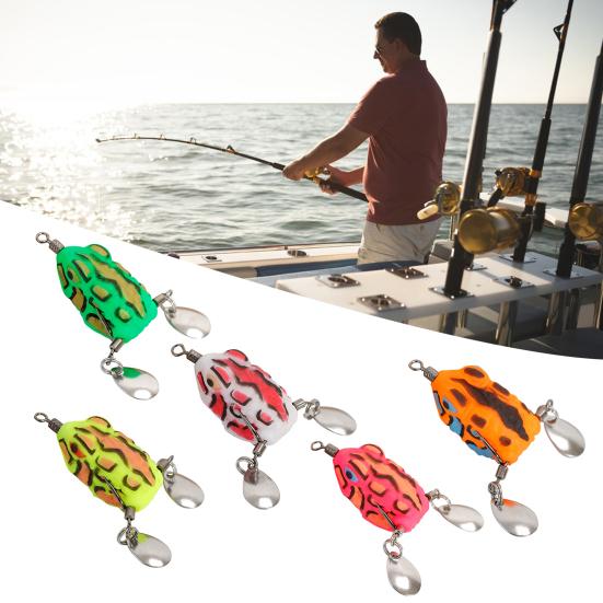 2.7CM/3.2G Мини Мягкая Лягушка Приманка с Беспроволочным Крючком Спиннер Лезвие ПВХ Искусственный