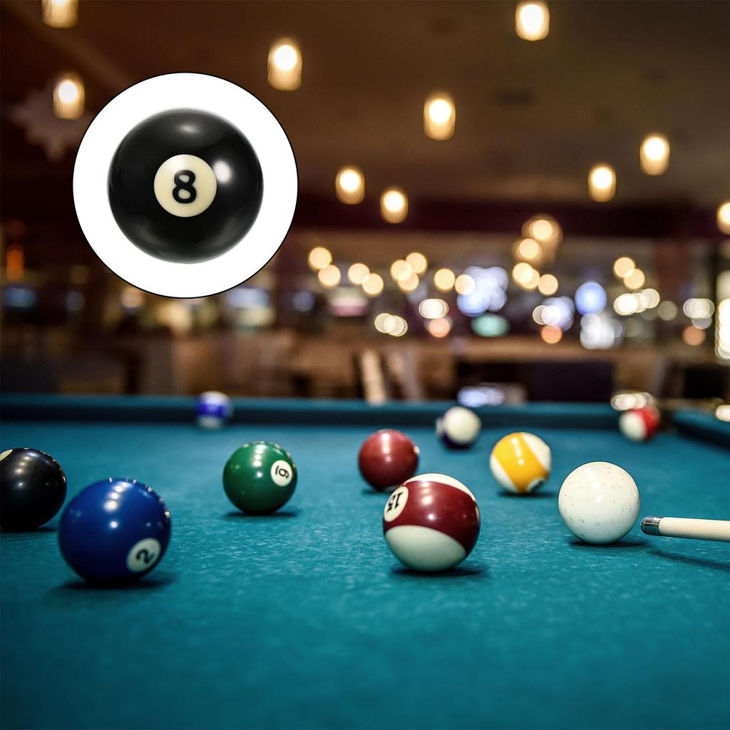 PATIKIL Ball бильярдные сменные шары набор из 2 шаров для бильярдного стола стандартные игровые шары для бильярдной комнаты черные 2-1/4" #8