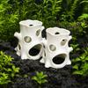 High Quality Fish House Cave 2Pcs 3D Printed Aquarium Tree Stump Shelter, Tank Landscaping Creative Ornaments, Multiple Holes Hiding for Artistic
