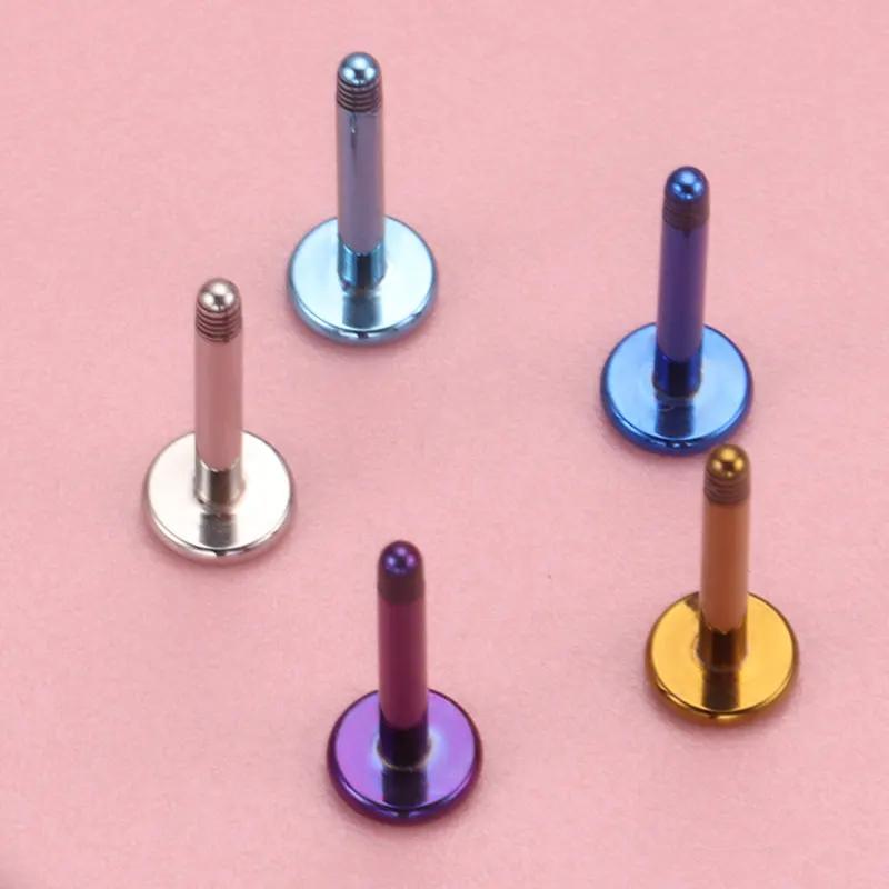 10 шт. ASTM F136 Титановый Лабрет с наружной резьбой для пирсинга 14G 16G Лаб Губа Ухо Козелок Сменные Аксессуары для Боди-Пирсинга