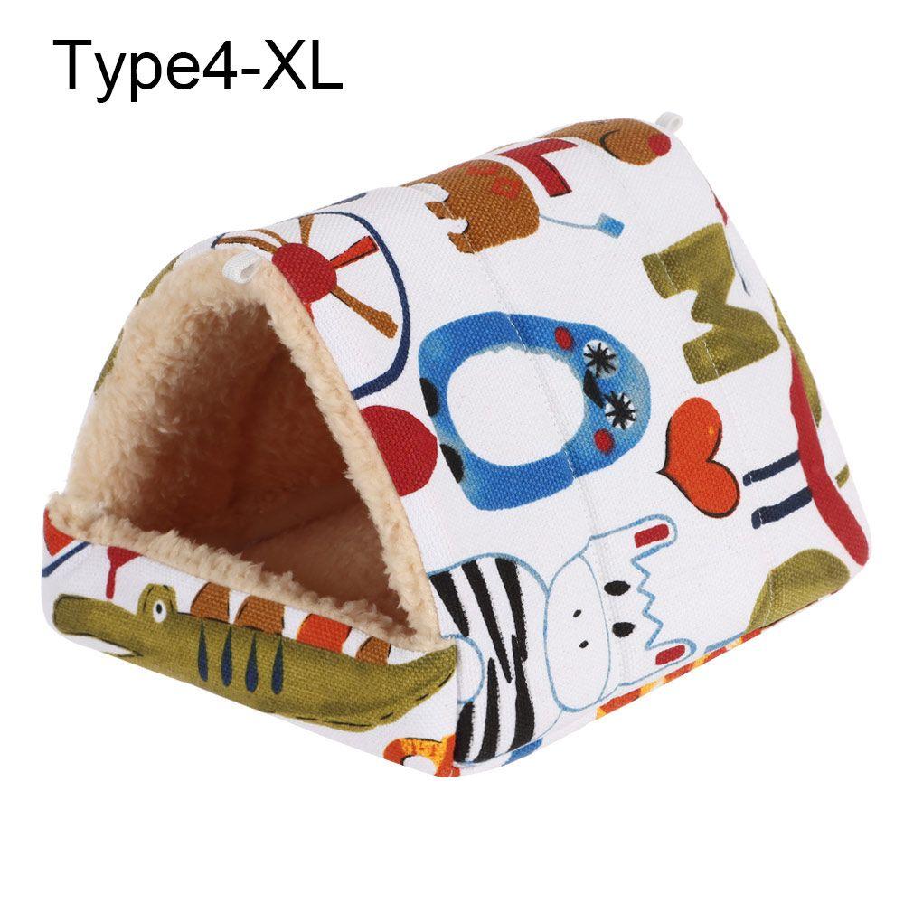 Полузакрытая зимняя удобная кровать для сна для маленьких животных, теплый коврик, гнездо для морской свинки, домик для хомяка