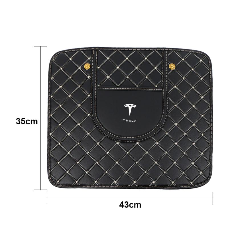 Car Anti-kick Pad Interior Pu Leather Auto Seat Back Protector Pads For Tesla Model 3 Model S Model X Y Roadster Performance