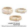 Ingemark 3Pcs/Set Vintage Beige Resin Bangles for Women on Hand 2026 New Trend Boho Stacking Charm Bracelets Y2K Jewelry Gift