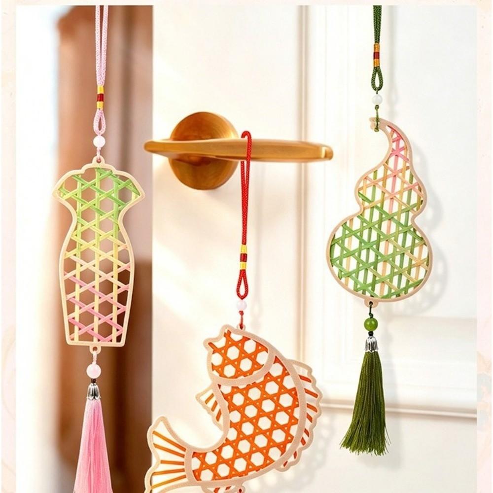 Zongzi Bamboo Pendant Material Kit Handmade Wind Chime Kit  Courtyard Decor