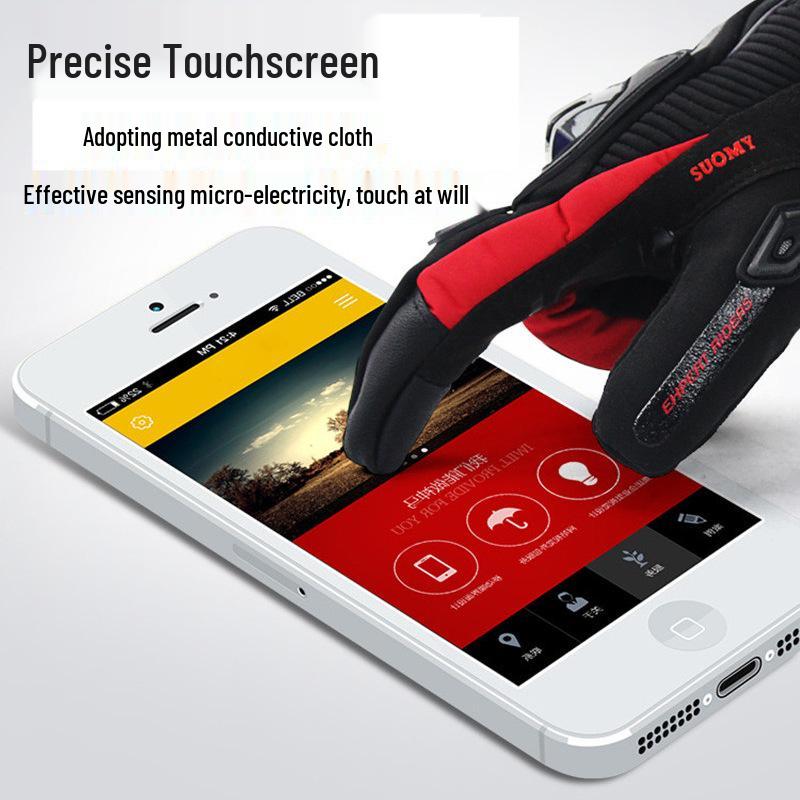 Touchscreen Waterproof Winter Motorcycle Gloves - Warm, Thick, Windproof, and Coldproof for Riders