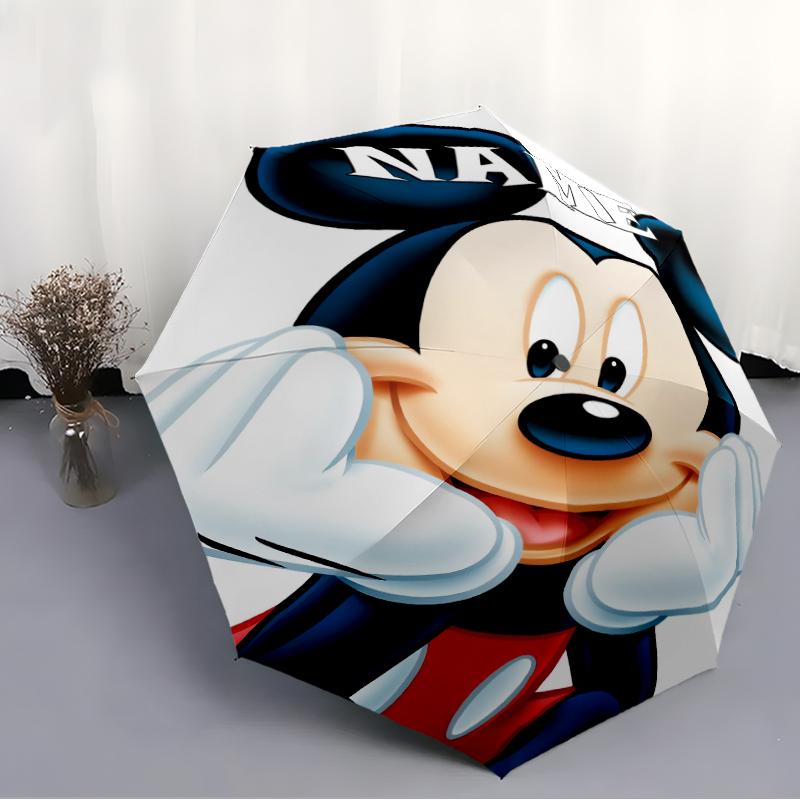 Personalized Name M-Mickey Print Umbrella - Automatic Open/Close, Eight-Rib Durable Frame, Automatic Folding Umbrella