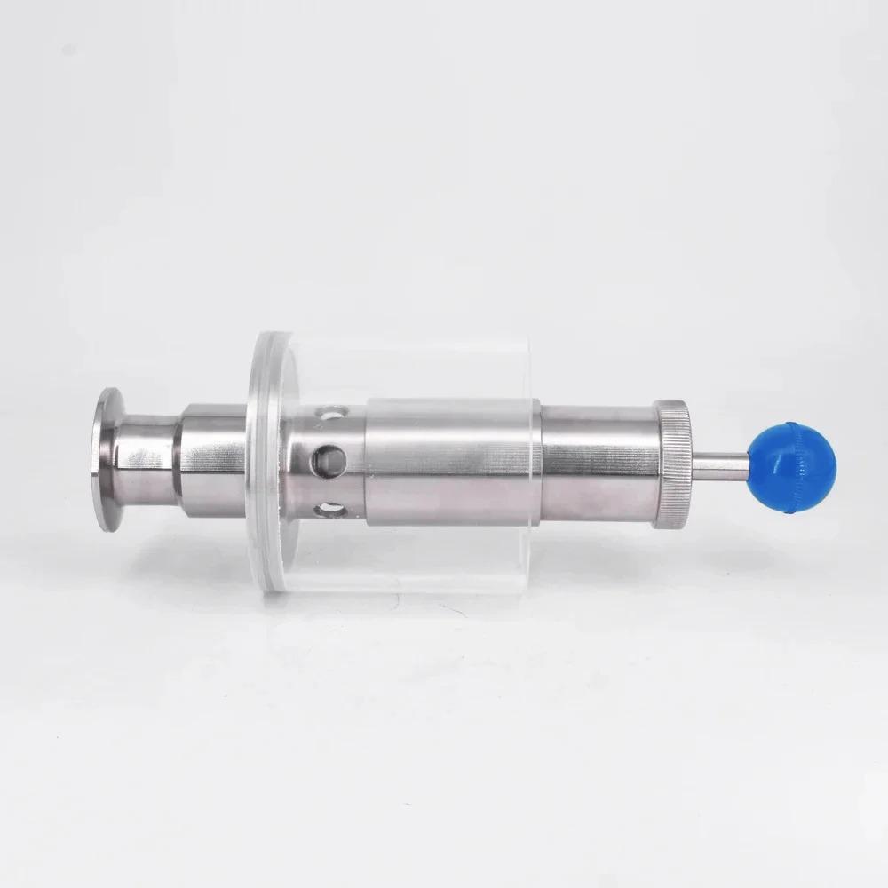 1,5" Tri Clamp 0,2-2,2 Бар Регулируемый Предохранительный клапан прямого действия Санитарная Нержавеющая сталь SUS304 Пивоварение