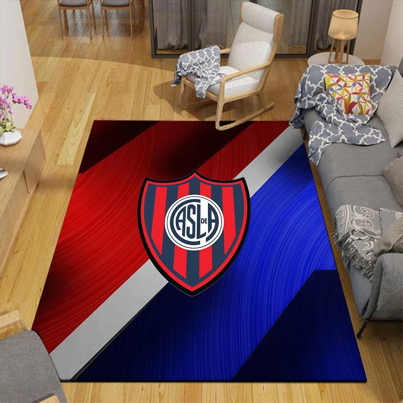 San Lorenzo de Almagro2 Flannel Pattern Square Carpet,Area Rug,Carpet Rug for Living Room Bedroom Sofa Playroom Decor,Non-slip Floor Mat
