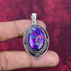 Purple Copper Turquoise Pendant, 925 Solid Sterling Silver Jewelry, Gemstone Pendant, Gift For Her Handmade Dainty Jewelry
