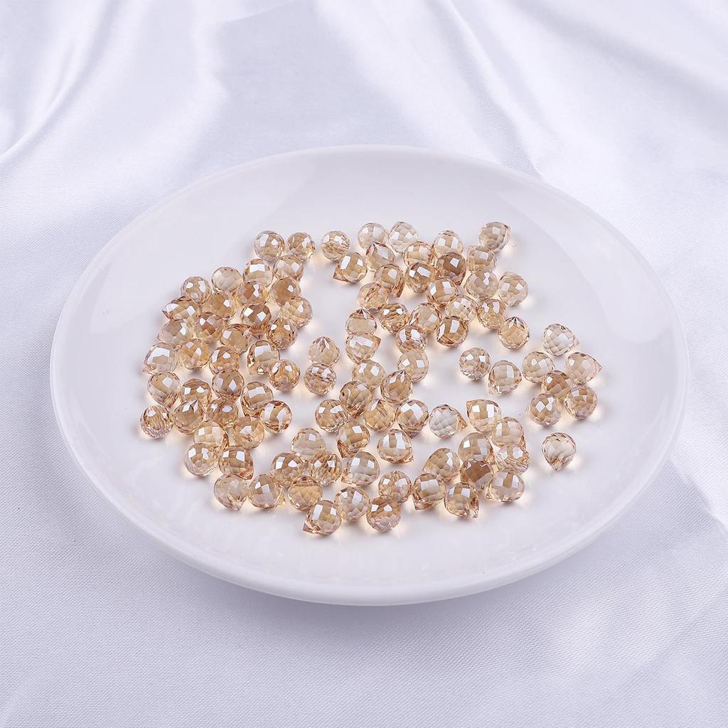 10 шт., хрустальные стеклянные бусины с каплями воды, граненые свободные бусины-разделители для самостоятельного изготовления ювелирных изделий, браслетов и ожерелий