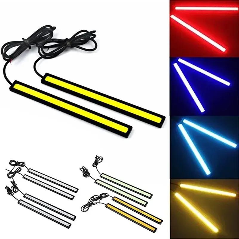 1/2PCS DC 12V 17cm Blue Super Bright LED Car COB Lights DRL Fog Driving Running Lamp Car COB LED Light Waterproof