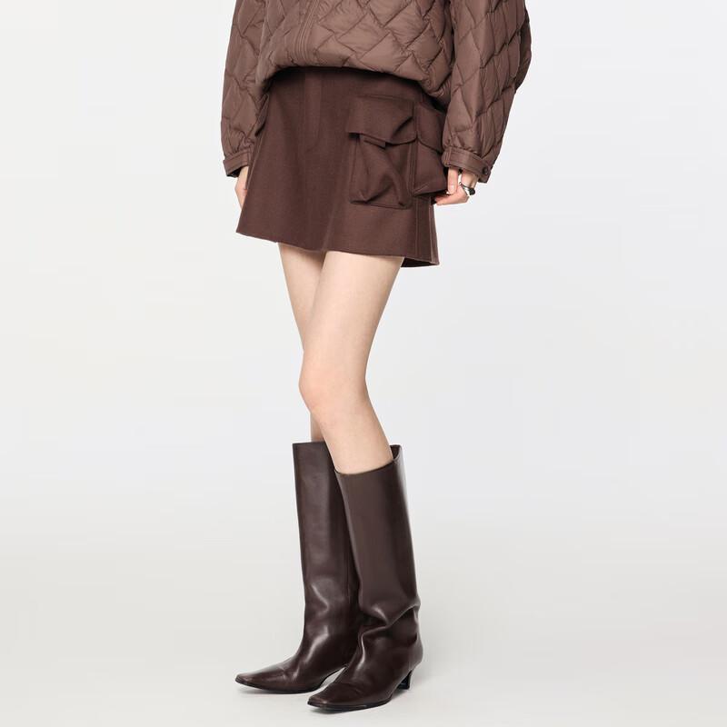 JNBY Women's Wool Blend Double-Sided A-Line Skirt