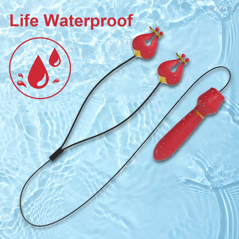 Вибратор G Spot Rose для женщин с зажимами для сосков, зажимы для груди, стимуляция сосков, клитора, проводные товары для взрослых, секс-игрушки для пар