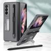 For Samsung Galaxy Z Fold3 5G GKK Ultra-thin PC Phone Flip Case with Holder & Pen Slot