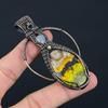 Bumblebee Jasper & Moonstone Gemstone Handmade Copper Wire Wrap Jewelry Lovely Pendant For Love
