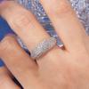 Trendy Elegant Rings 5A Cubic Zirconia Gold Plated Classic Hip Hop Iced Out Cluster Wedding Pave Dome Rings Unisex