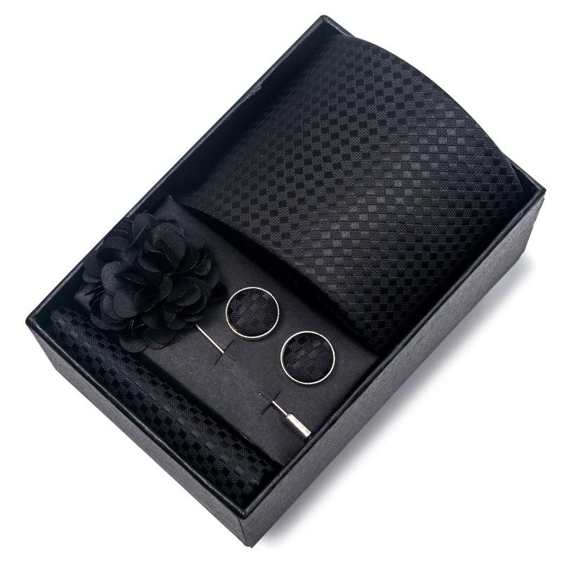 Свадебный галстук для жениха, праздничный бордовый галстук, мужской костюм, запонки, корсаж, аксессуары, комплект