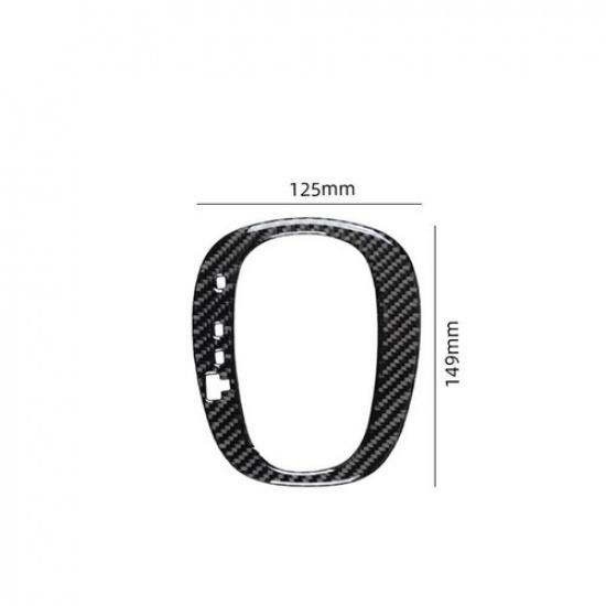 Carbon Fiber Interior Gear Shift Cover Trim Sticker For 2014-2017 Fiat 500L